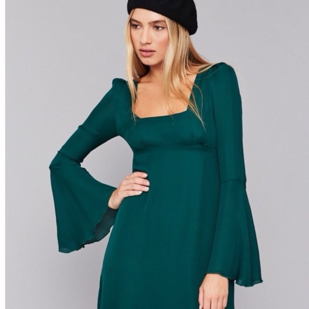 Stone Cold Fox Deep Teal Long Sleeve Dress